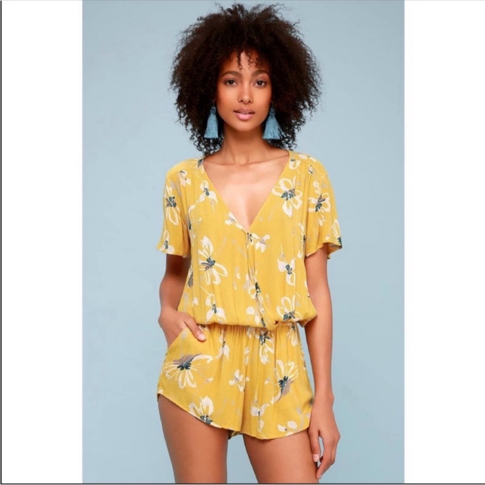O'Neill Yellow Floral Romper